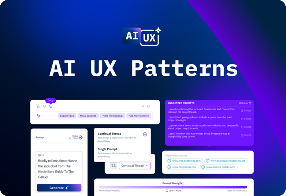 Competitive research: AI UX pattern library