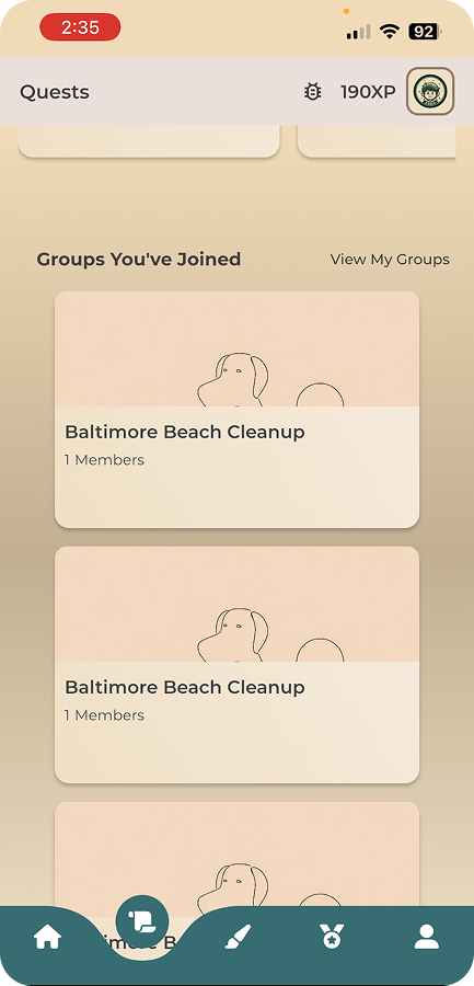 The original Props app, cycling through six screens inside an iPhone mockup